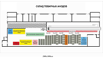 Информационно-предупреждающий знак Склад товарных анодов