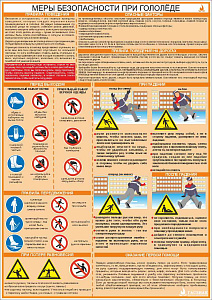 Плакат информационный Меры безопасности при гололеде