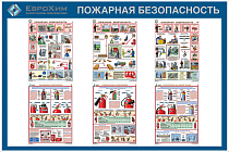 Стенд Пожарная безопасность Наполнение: плакаты Соуэл А3 6 шт (1500х1000; Пластик ПВХ 4 мм, пластиковый профиль; )