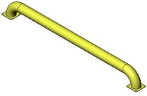 Колесоотбойник прямой на отводах L=2000 мм