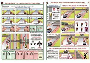 Плакаты по охране труда ГАСЗНАК ГАС-П2-ДжП Движение по железнодорожным переездам 2 л.А2 (Бумага)