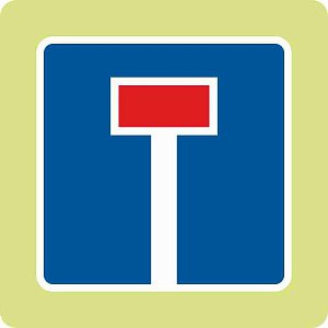 Дорожный знак с флуоресцентной окантовкой 6.8.1 Тупик