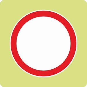 Дорожный знак с флуоресцентной окантовкой 3.2 Движение запрещено