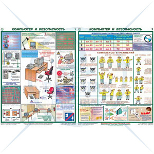 Информационный плакат Компьютер и безопасность PS-PC-2 Комплект - 2л. (420х600; Пленка самоклеящаяся ПВХ; )