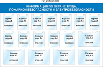 Стенд информационный по охране труда, пожарной безопасности и электробезопасности