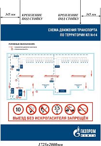 Щит 1725x2000. Металл оцинкованный 1мм. Плёнка световозвращающая. ОЛ № 32/11/2019